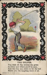 The Golfer Postcard Postcard Postcard