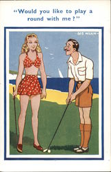 Would you like to play a round with me? Postcard