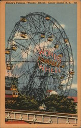 Coney's Famous "Wonder Wheel" Postcard