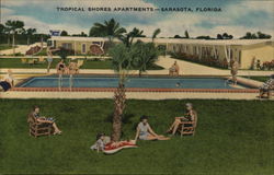 Tropical Shores Apartments Sarasota, FL Postcard Postcard Postcard