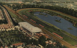 Aerial View oh Hialeah Race Course Postcard