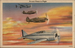 Pursuit Planes in Flight Aircraft Postcard Postcard Postcard