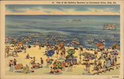 One of the Bathing Beaches on Peninsula Drive Postcard