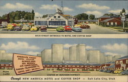 New America Motel and Coffee Shop Postcard