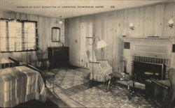 Interior of Guest Bungalow at Lakewood Postcard