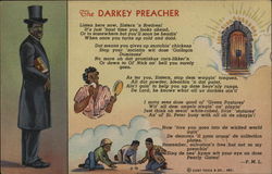 The Darkey Preacher Postcard