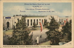 Automotive Building, Canadian National Exposition Postcard