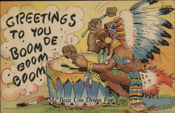 Greetings To You Boom De Boom Boom - Me Beatum Drum For You Postcard