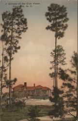 A Glimpse of the Club House Postcard