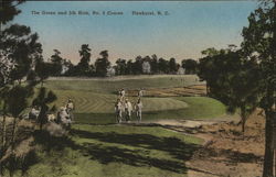 The Green and 5th Hole, No. 2 Course Pinehurst, NC Postcard Postcard Postcard