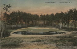 A Golf Hazard Pinehurst, NC Postcard Postcard Postcard