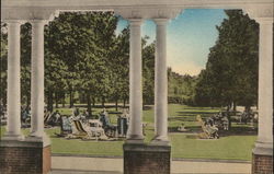 The Lawn from Entrance of the Carolina Postcard