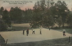 5th Putting Green, Southern Pines Country Club North Carolina Postcard Postcard Postcard