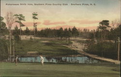 Picturesque Ninth Hole, Southern Pines Country Club North Carolina Postcard Postcard Postcard