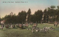 Off for a Fox Hunt Southern Pines, NC Postcard Postcard Postcard