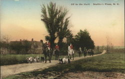 Off to the Hunt Postcard