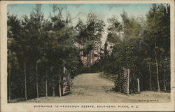 Entrance to Hedgerow Estate Southern Pines, NC Postcard Postcard Postcard