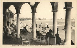 Pinehurst Country Club Porch, Popular Rendezvous North Carolina Postcard Postcard Postcard