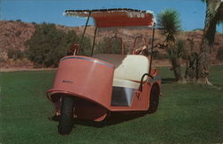 Well Appointed Pink Golf Cart Postcard