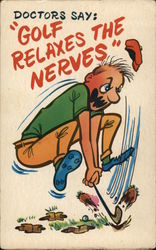 Doctors Say: "Golf Relaxes The Nerves" Postcard