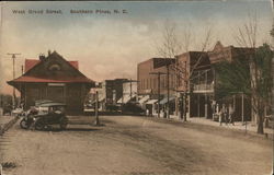 West Broad Street Southern Pines, NC Postcard Postcard Postcard