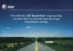 AT&T Ad for Reach Out Ameruica Long Distance Plan Postcard