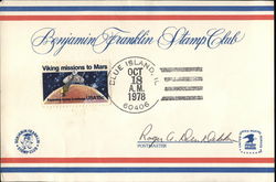 Benjamin Franklin Stamp Club Viking Mission to Mars Postcard