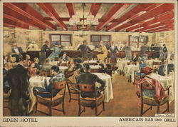 Eden Hotel--American Bar and Grill Postcard