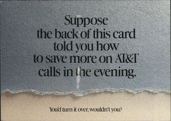 AT&T Advertising - Suppose the back of this card told you how to save more Postcard