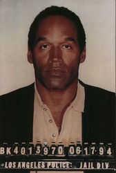 O.J. Simpson Booking Photo Men Postcard Postcard Postcard