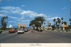 Harbor Boulevard showing Disneyland Anaheim, CA Postcard Postcard Postcard