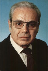 United Nations Secretary General Javier Perez De Cuellar Postcard