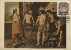 "La Fucina di Vulcano", Velasquez - Galleria del Prato,, Madrid Maximum Cards Postcard Postcard Postcard