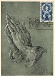 Drawing of Praying Hands Postcard