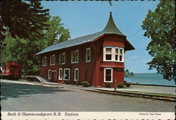 Bath & Hammondsport R.R. Station New York Postcard Postcard Postcard