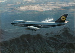 Lufthansa Boeing Jet 747 Aircraft Postcard Postcard Postcard