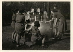 Girl Scouts, Cunningham Park, New York City, 1943 Postcard Postcard Postcard