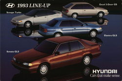 1993 Line-Up--Hyundai, Cars that make sense. Postcard