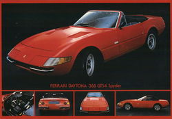 Ferrari Daytona 365 GTS4 Spyder Postcard