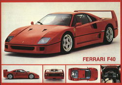 Ferrari F40 Postcard