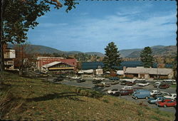 Mirror Lake and Main Street Lake Placid, NY Postcard Postcard Postcard