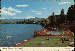 Mirror Lake at Lake Placid New York Postcard Postcard Postcard