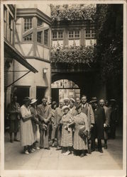 Unidentified Men and Women Before an Archway Frankfurt, Germany Postcard Postcard Postcard