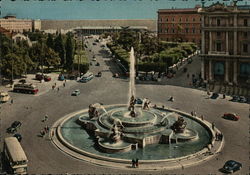 Esedra Square and Termini Railway Station Postcard