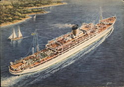 S.S. "Naasau" Postcard