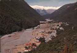 Aerial View of Town Arthurs Pass Township, New Zealand Postcard Postcard Postcard