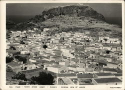 View of Town, Island of Rhodes Lindos, Greece Greece, Turkey, Balkan States Postcard Postcard Postcard