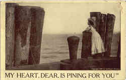 My heart, Dear, Is Pining For You Romance & Love Postcard Postcard