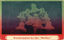 Sourrounded by the Belles Romance & Love Postcard Postcard