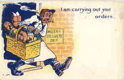 I am carrying out your orders Postcard